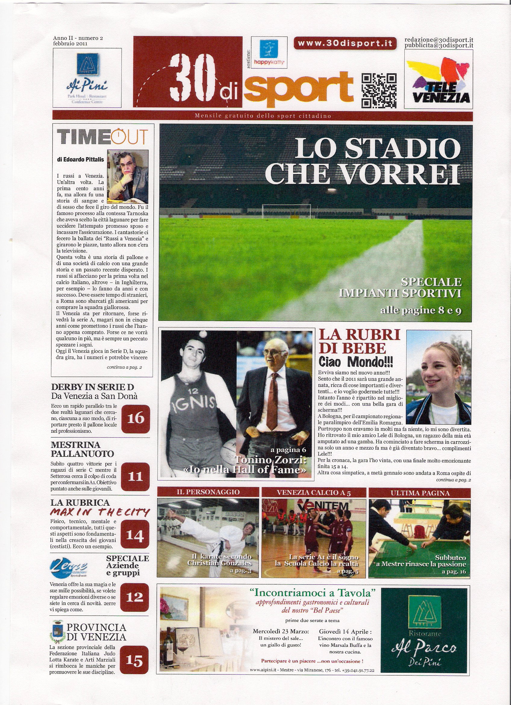 Prima pagina di 30disport.it